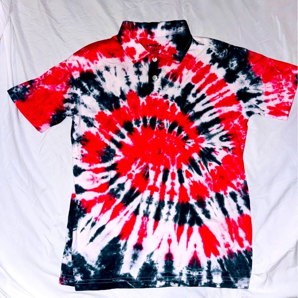 Quaomire tie dye polo shirt